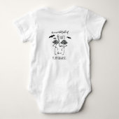 Flaminghoul Bats Skeleton Flamingo Halloween Romper (Achterkant)