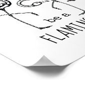 Flaminghoul Flamingo Bats Skeleton Halloween Poster (Hoek)