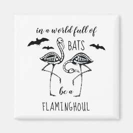 Flaminghoul Skeleton Flamingo Halloween Magneet