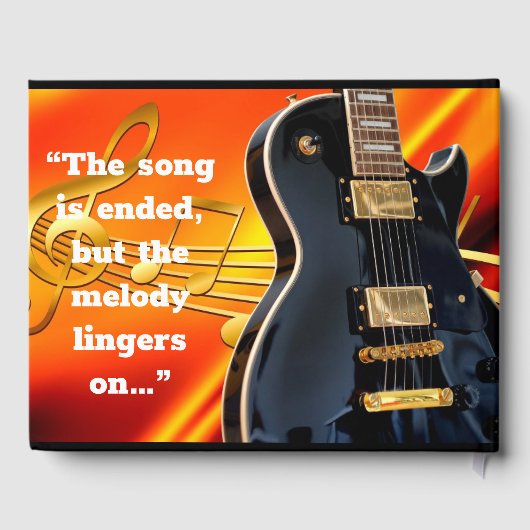 Flamingkleuren en elektrogitaarmonument gastenboek (Achterkant)