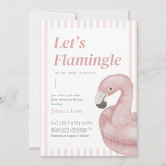 Flamingle Baby shower Invitation Bedankkaart