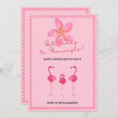 Flamingle Bachelorette Party Uitnodiging (Voorkant / Achterkant)