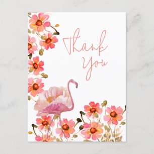 Flamingle Bloemstuk Bedankt Briefkaart