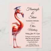 Flamingle & Celebrate! Flamingo Graduation Party  Kaart (Voorkant / Achterkant)