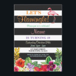 Flamingle Flamingo 40th Birthday Invite 30th Kaart<br><div class="desc">Flamingo OM HET EVEN WELKE AGE Birthday party nodigt uit. 
VERANDEREN DE TEKST OM UW PARTIJ EN BOVENSTAANDE Afdruk AAN TE PASSEN.</div>