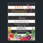 Flamingle Flamingo 40th Birthday Invite 30th Kaart<br><div class="desc">Flamingo OM HET EVEN WELKE AGE Birthday party nodigt uit. 
VERANDEREN DE TEKST OM UW PARTIJ EN BOVENSTAANDE Afdruk AAN TE PASSEN.</div>