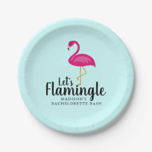 Flamingle Flamingo Bachelorette Party Papieren Bordje