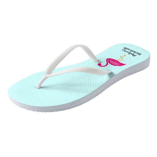 Flamingle Flamingo Bachelorette Party Teenslippers (Schuin)