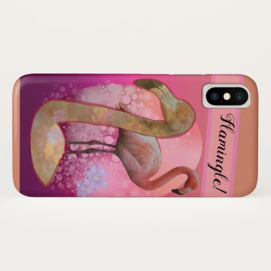 Flamingle Floral Flamingo Case-Mate iPhone Case (Achterkant (horizontaal))