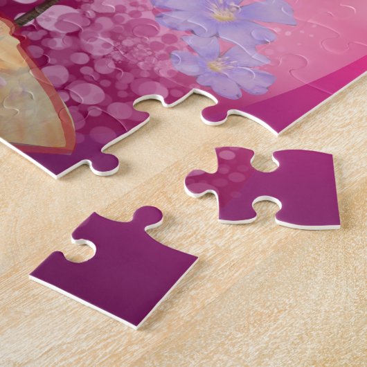 Flamingle Floral Flamingo Legpuzzel (Zijkant)