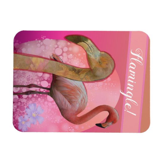 Flamingle Floral Flamingo Magneet (Horizontaal)
