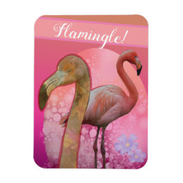 Flamingle Floral Flamingo Magneet