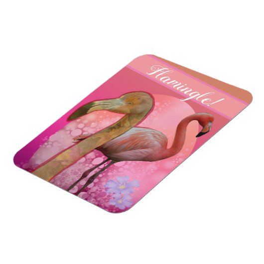 Flamingle Floral Flamingo Magneet (Linkerzijde)
