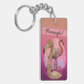 Flamingle Floral Flamingo Sleutelhanger (Voorkant Links)