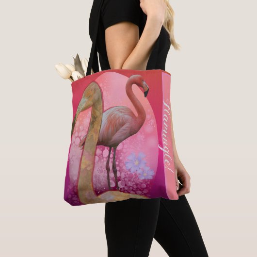 Flamingle Floral Flamingo Tote Bag (Dichtbij)
