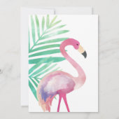 Flamingle Girl Flamingo Birthday Pool Party Kaart (Achterkant)