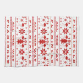 Flamingle helemaal naar de kerstkeuken Rood Theedoek (Horizontaal)