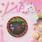 Flamingle & Jingle-Bord voor kerstfeestartikelen - Papieren Bordje (Feest)