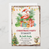 Flamingle Jingle Christmas in July Invitation Kaart (Voorkant / Achterkant)