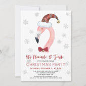 Flamingle & Jingle Santa Flamingo Kerstfeest Kaart (Voorkant)