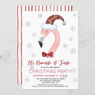 Flamingle & Jingle Santa Flamingo Kerstfeest Kaart