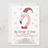 Flamingle & Jingle Santa Flamingo Kerstfeest Kaart (Voorkant)