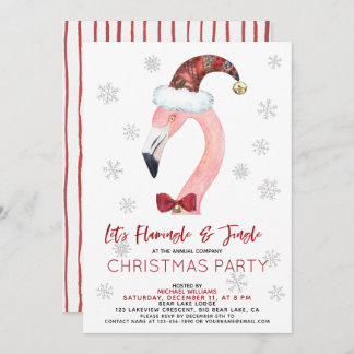 Flamingle & Jingle Santa Flamingo Kerstfeest Kaart