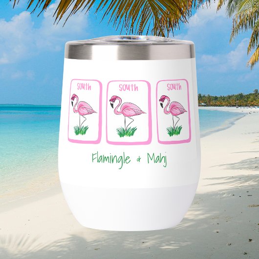 Flamingle & Mahj Gepersonaliseerde Flamingo Mahjon