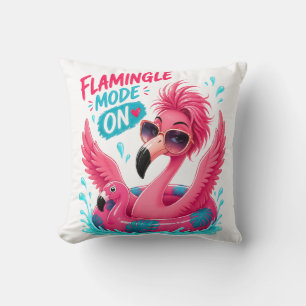 Flamingle Mode Aan Roze Flamingo Zwembad Drijver Z Kussen