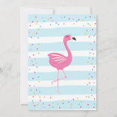 Flamingle Party Birthday Invitation Kaart (Achterkant)