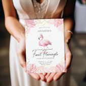 Flamingle Roze Tropisch Fun Bachelorette Routebesc Kaart
