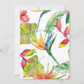 Flamingle Tropical Baby shower Invitation Kaart (Achterkant)