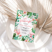 Flamingle Tropical first jarig flamingo Invitat Kaart