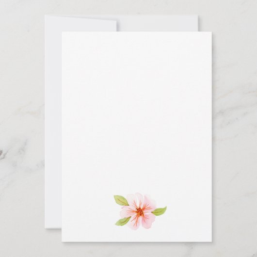 Flamingle Tropical first jarig flamingo Invitat Kaart (Achterkant)