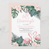 Flamingle Tropische verjaardagsflamingo Kaart (Voorkant / Achterkant)
