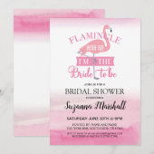 Flamingle With Me Vrijgezellenfeest Nodig Flamingo Kaart (Voorkant / Achterkant)