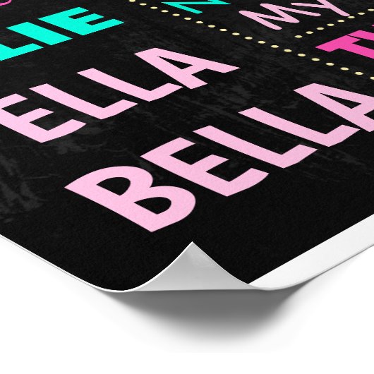 Flamingo 10th Birthday-bordbord poster (Hoek)