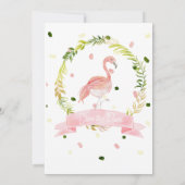 Flamingo 1e Verjaardag Uitnodiging Let's Flamingle (Achterkant)