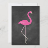 Flamingo 21st Birthday Party Invite - chalkboard Kaart (Achterkant)