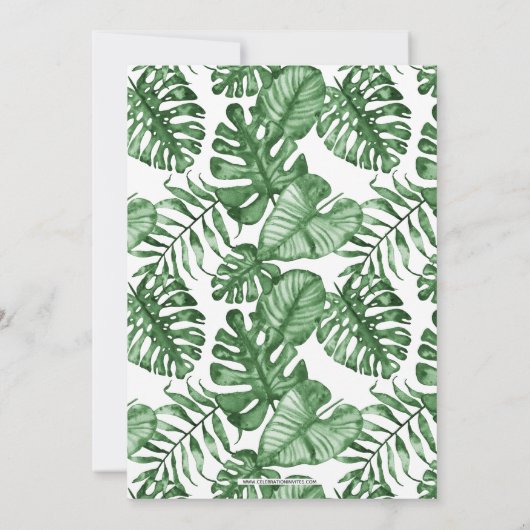 Flamingo 21st Birthday party Uitnodiging (Achterkant)