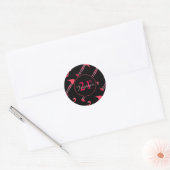 Flamingo 21st Birthday Ronde Sticker (Envelop)