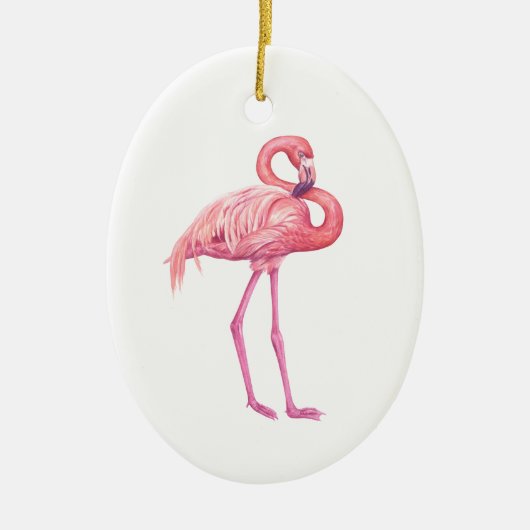 Flamingo 2 keramisch ornament (Voorkant)