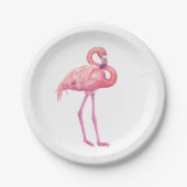 Flamingo 2 papieren bordje (Voorkant)