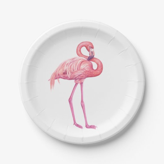 Flamingo 2 papieren bordje (Voorkant)