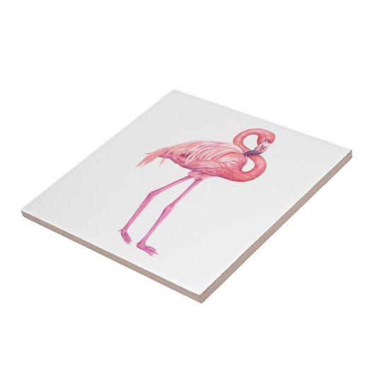 Flamingo 2 tegeltje (Zijkant)