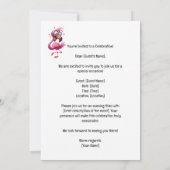 Flamingo 40th Verjaardag grappig gezegde voor fees Kaart (Achterkant)