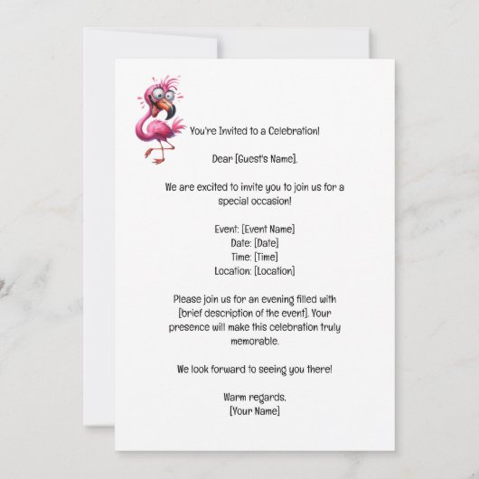 Flamingo 40th Verjaardag grappig gezegde voor fees Kaart (Achterkant)