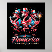 Flamingo 4 juli Patriottische Amerikaanse Onafhank Poster (Voorkant)