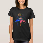 Flamingo 4th of Juli Amerikaanse vlag Flamingo Ind T-shirt (Voorkant)
