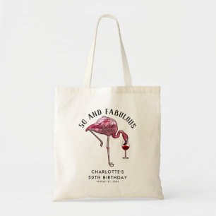 Flamingo 50e verjaardag 50 en fabriek novelty aang tote bag